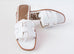 Hermes Womens White Oran Sandal Slipper 36 Shoes