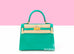 Hermes Kelly Sellier 25 Vert Jade Shiny Crocodile Alligator Handbag