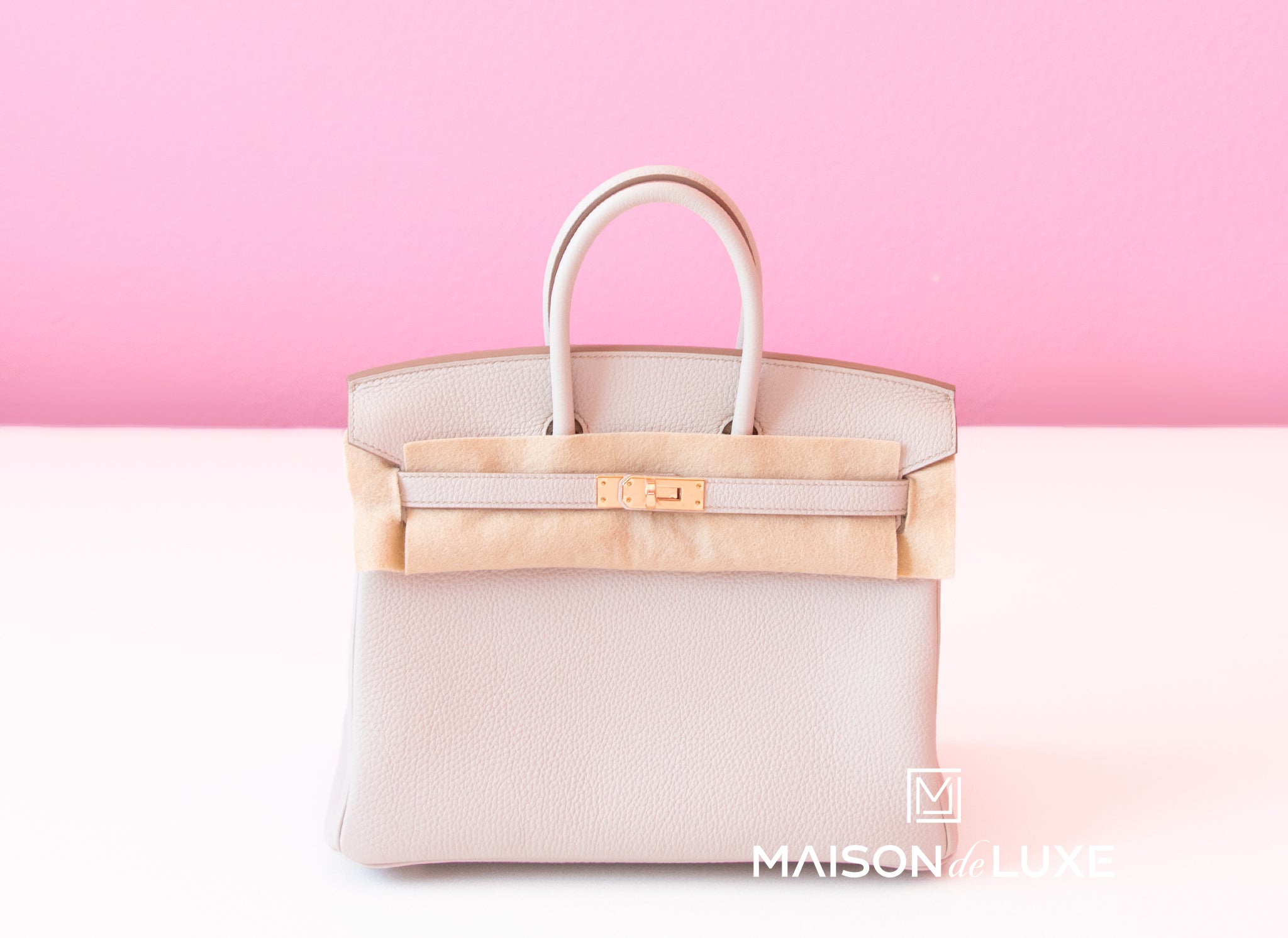 Hermes Beton Togo Birkin 25 Handbag Bag Kelly Tote Rose Gold Hardware –  MAISON de LUXE