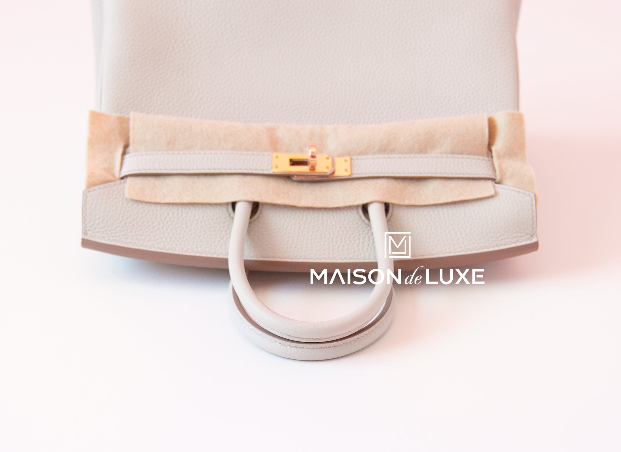Hermes Beton Togo Birkin 25 Handbag Bag Kelly Tote Rose Gold Hardware –  MAISON de LUXE