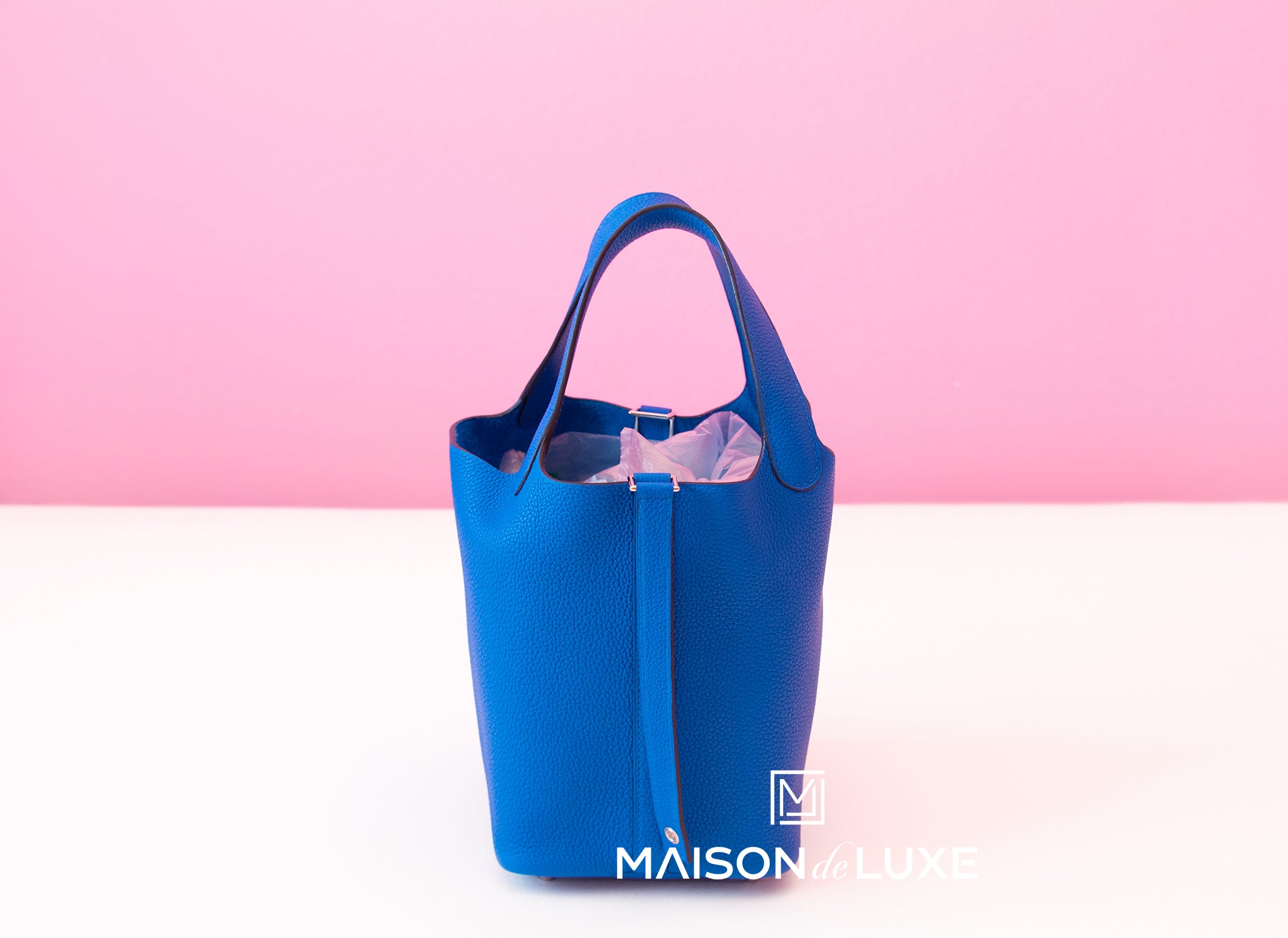 Hermes Blue Zellige Picotin Lock 18 PM Handbag - MAISON de LUXE