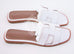 Hermes Womens White Oran Sandal Slipper 37 Shoes