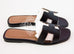 Hermes Womens Black Oran Sandal Slipper 37 Shoes