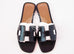 Hermes Womens Black Oran Sandal Slipper 37 Shoes