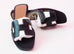 Hermes Womens Black Oran Sandal Slipper 37 Shoes