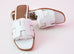 Hermes Womens White Oran Sandal Slipper 37 Shoes