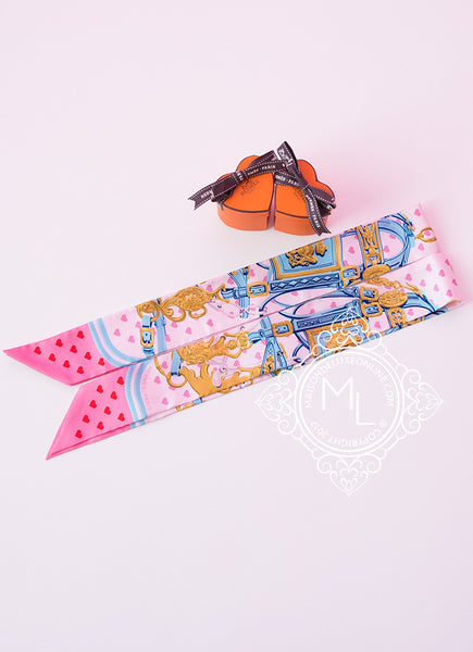 Hermesエルメスツイリー BRIDES de GALA LOVE ROSE Hermes Rose Pale/Bleu Glacier/Rose Brides De Gala Love Silk