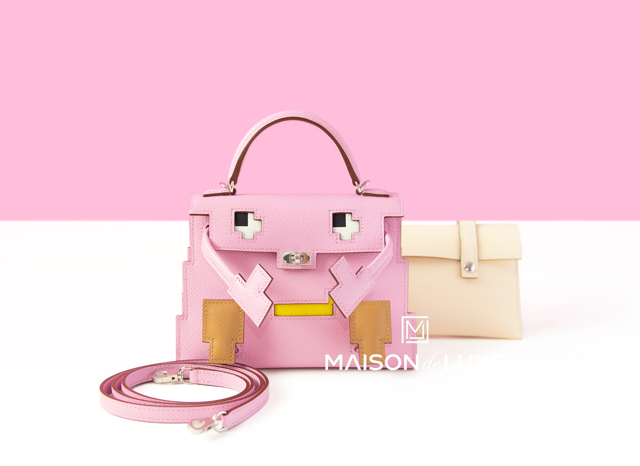 Hermes Mini Kelly Doll Picto Mauve Sylvestre Pink – 81 Luxe