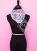 Hermes White Pink Twill Silk 90 cm Fleurs de Giverny Scarf