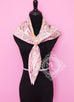 Hermes Rose Pink Twill Silk 90 cm Fleurs de Giverny Scarf