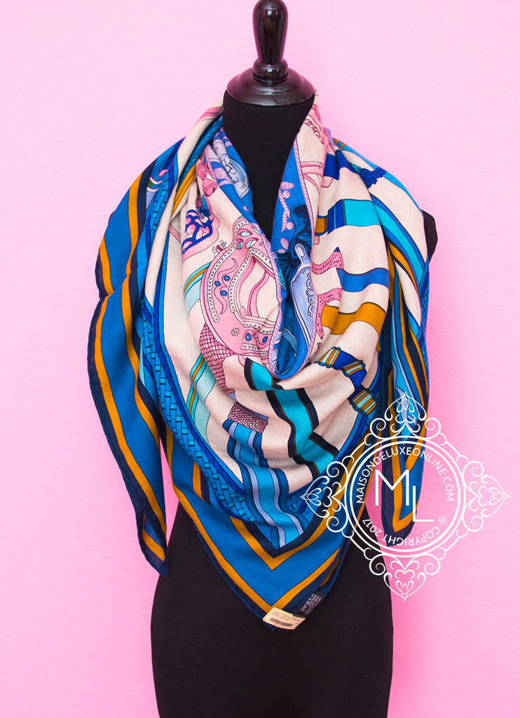 Hermes cashmere and silk scarf Clearance