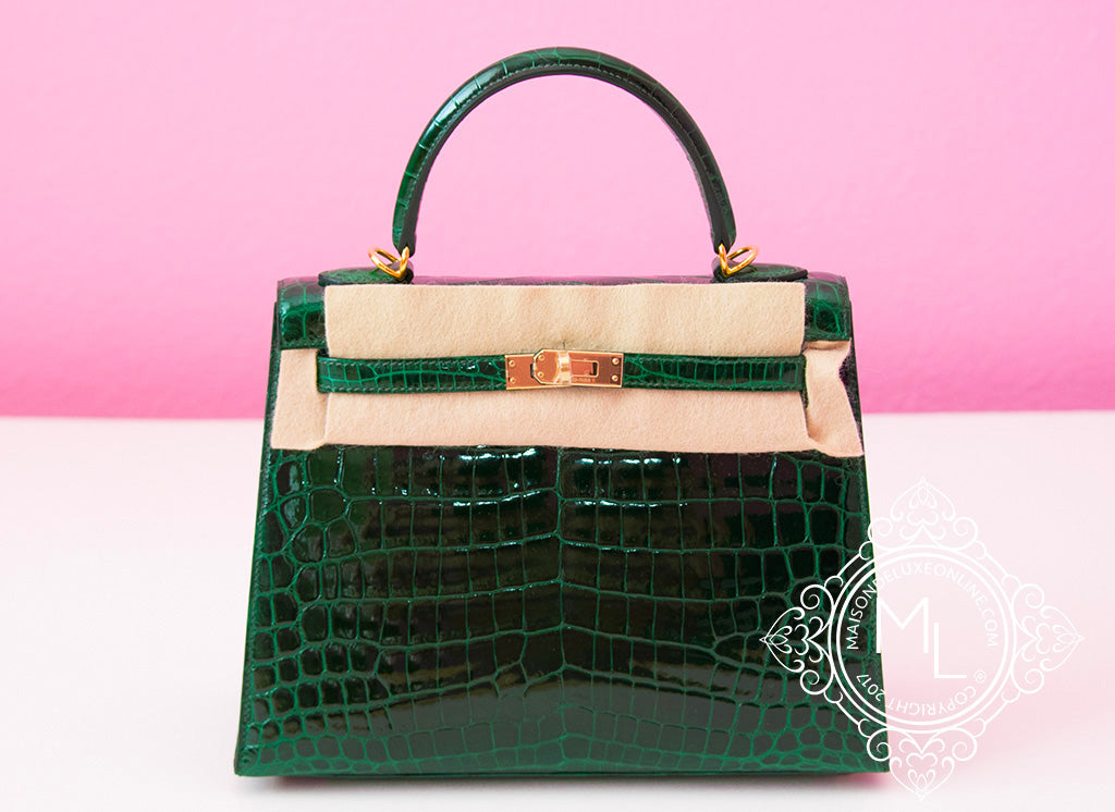 hermes vert cypress crocodile