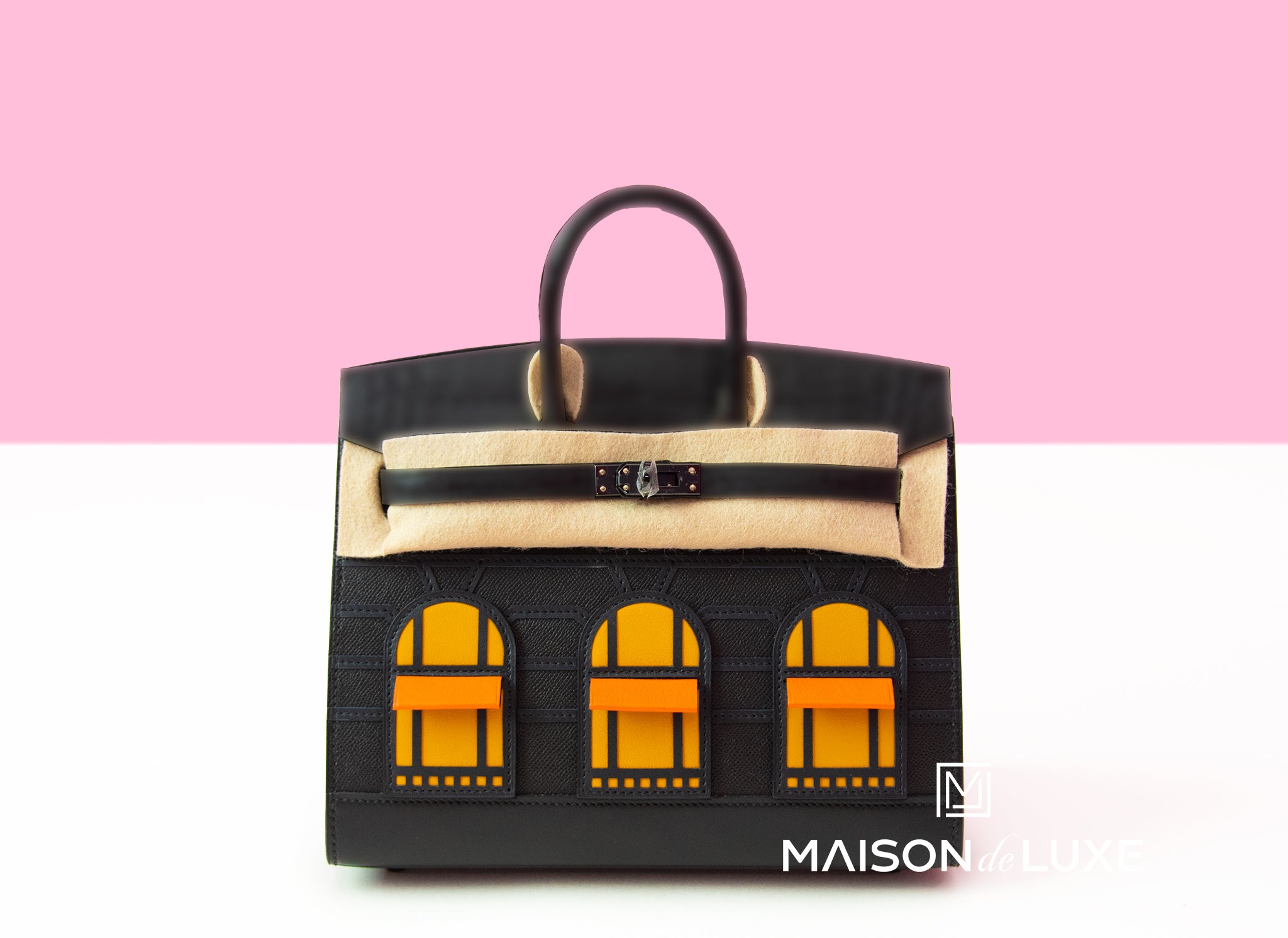 Hermes So Black Faubourg House Birkin 20 Matte Alligator Handbag – MAISON  de LUXE