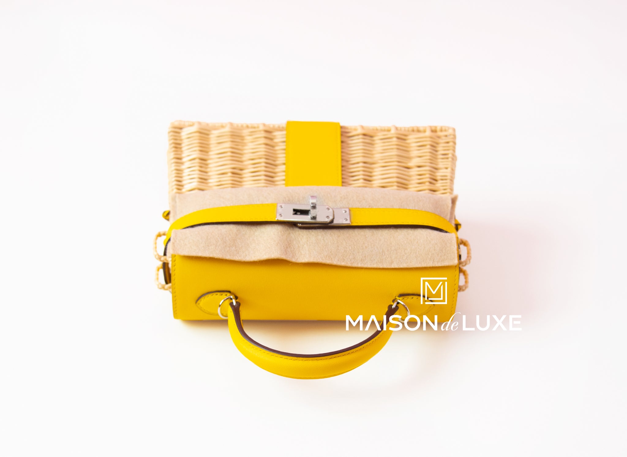 Hermès Mini Kelly 20 Picnic Jaune De Naples Swift Bag
