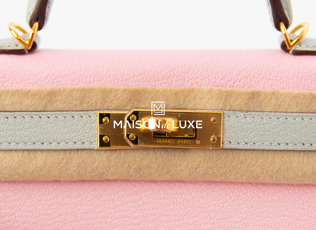 Hermes Birkin Bag 30cm HSS Gris Perle and Rose Sakura Chevre Mysore Gold  Hardware
