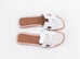Hermes Women's White Oran Sandal Slipper 38 Shoes