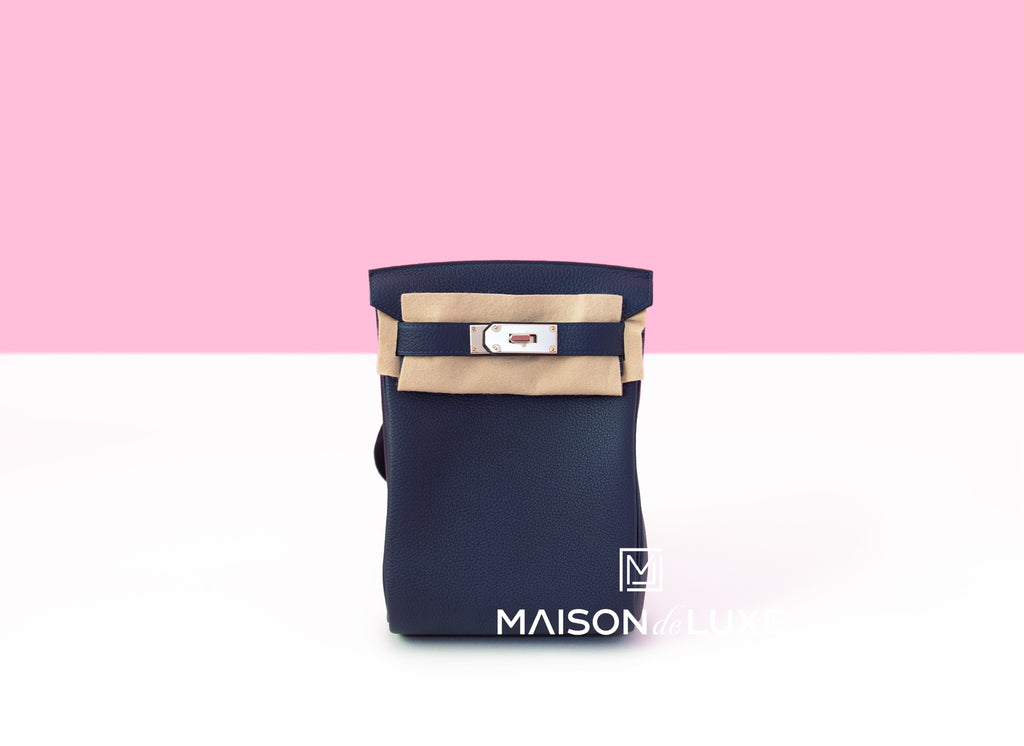 Hermes Maline bag Navy Canvas Backpack – MAISON de LUXE