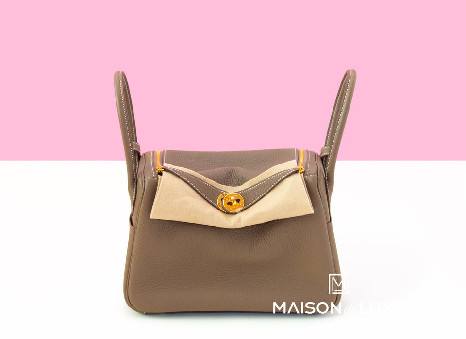 Hermes Lindy 26 Etoupe Clemence - front