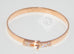 Hermes Rose Gold Diamond Kelly Bracelet SH