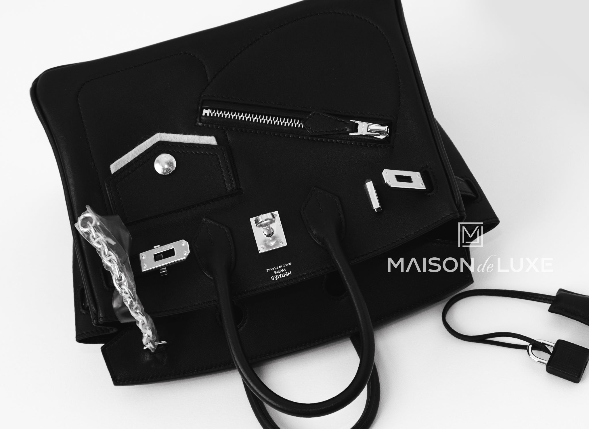 Hermes Limited Edition Birkin Rock 25 Black Volupto Palladium Hardware –  Madison Avenue Couture