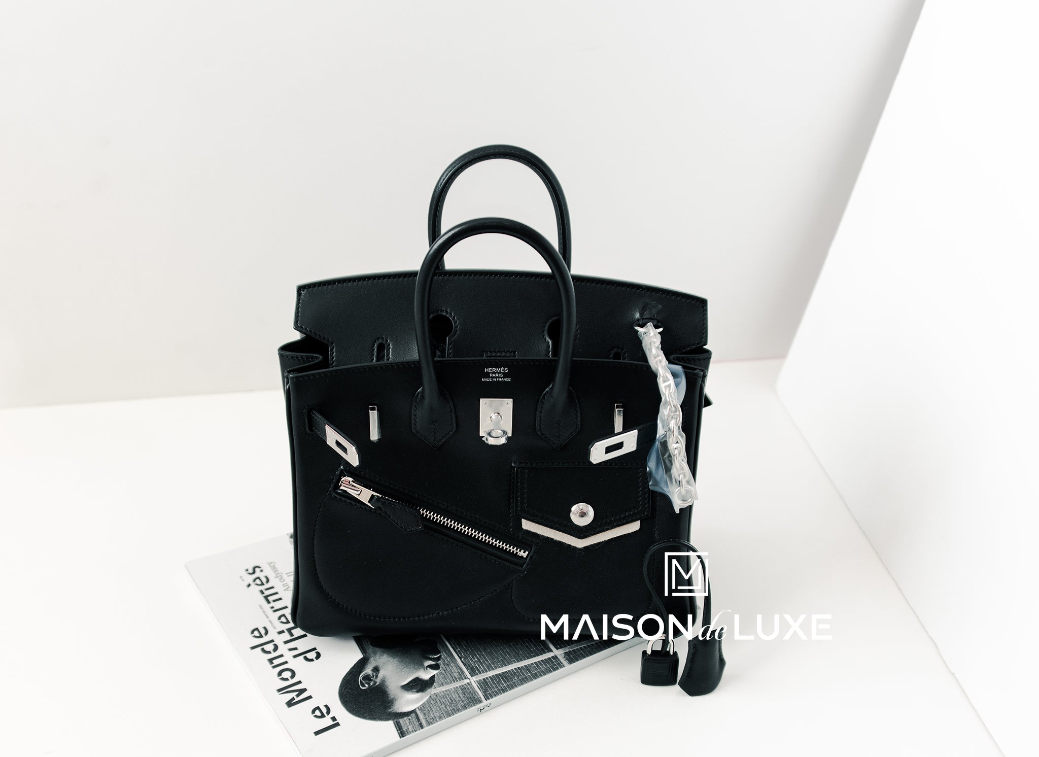 Hermes Limited Edition Birkin 25 Black Rock Volupto Handbag Bag – MAISON de  LUXE