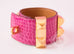 Hermes Fuchsia Alligator CDC Collier de Chien Bracelet S