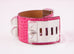 Hermes Framboise Alligator CDC Collier de Chien Bracelet S