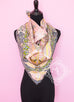 Hermes Brown Pink Twill Silk 90 cm Flowers of South Africa Scarf
