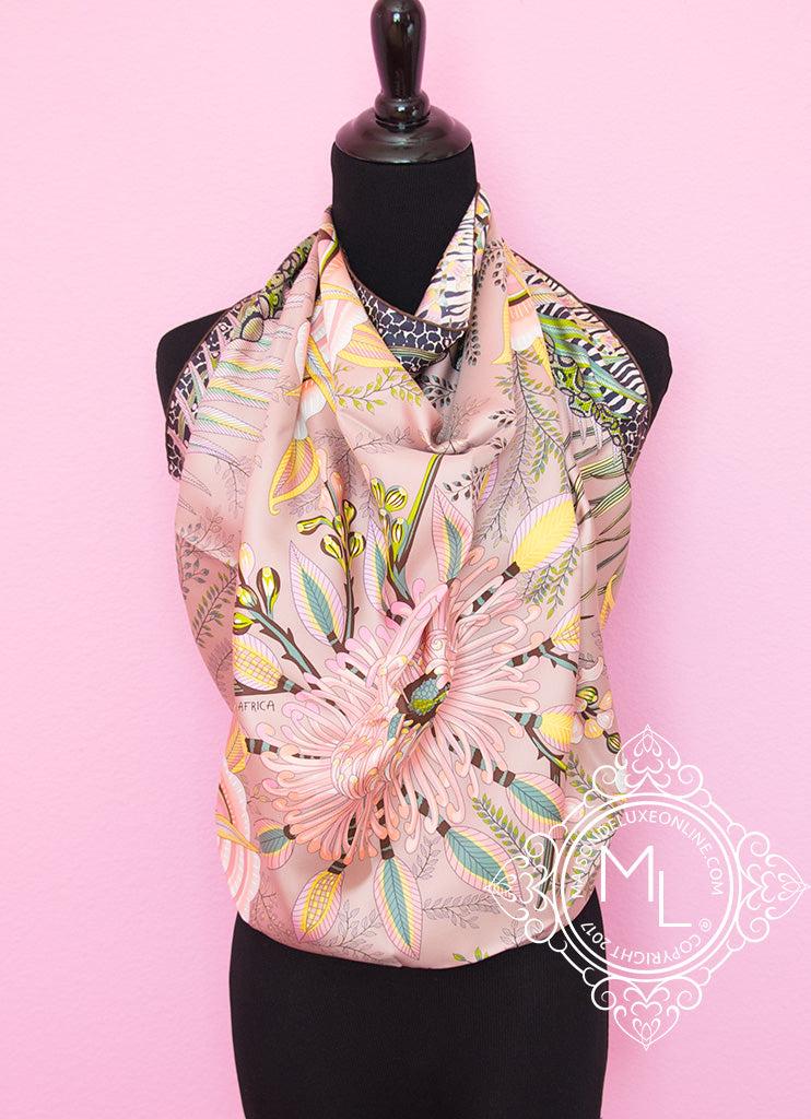 Twilly Tie Scarf for Shoes and Handbags in Pink Blooms