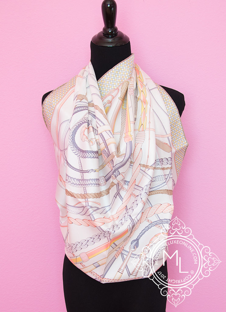 Marble Silk Fouets et Badines scarf 90